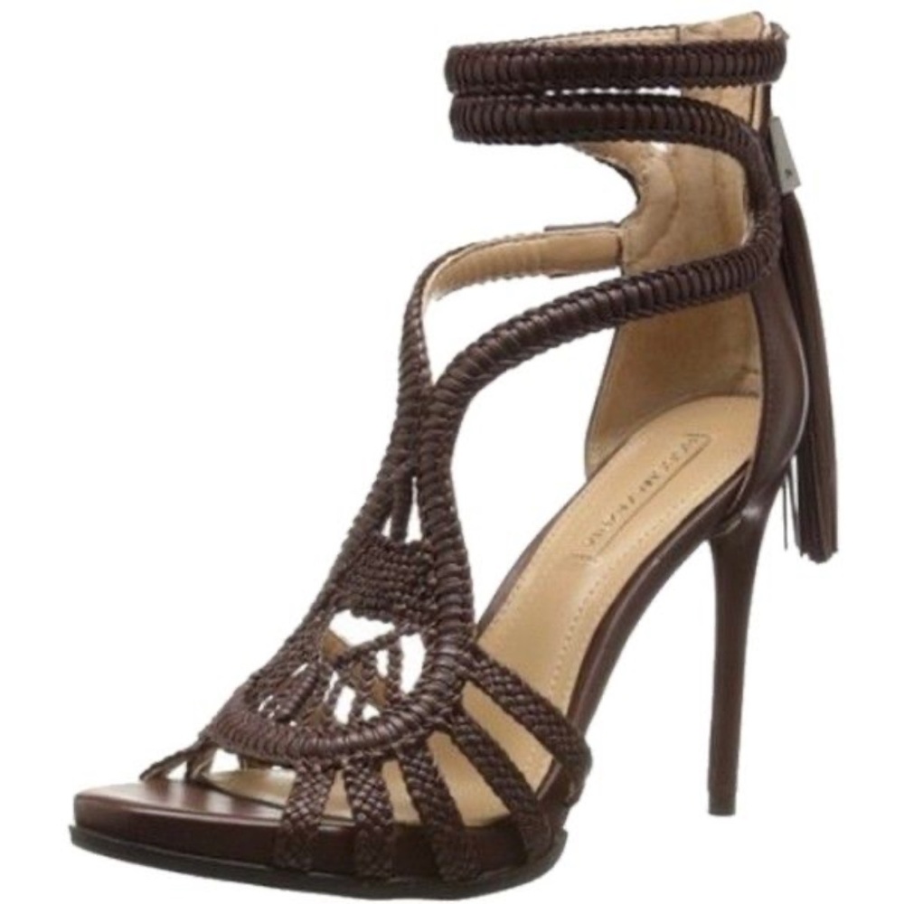 BCBGMaxAzria Dark Brown Woven Heels